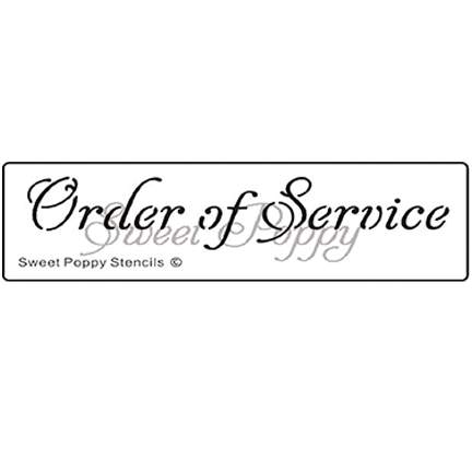 Order of Service Stencil by Sweet Poppy Stencils