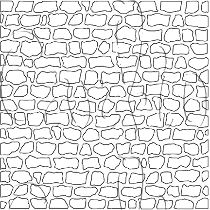 MajeMask Stone Wall Stencil by Card-io