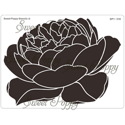 Rose Bloom Stencil by Sweet Poppy Stencils