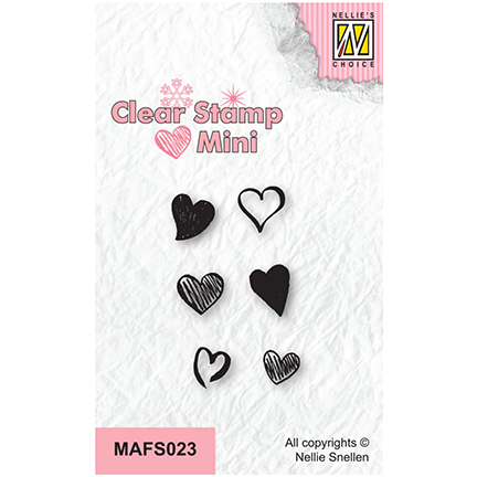Nellie's Choice Clear Stamp Mini - Hearts-2
