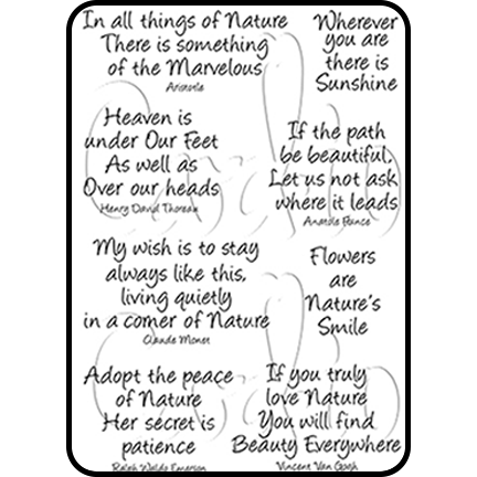 Nature Quotes A6 Stamp Set by Card-io