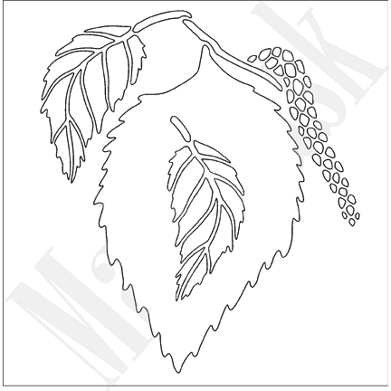 MajeMask Birch Leaf Stencil by Card-io