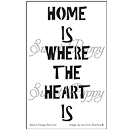 Home is Where the Heart is Stencil by Sweet Poppy Stencils *Retired*