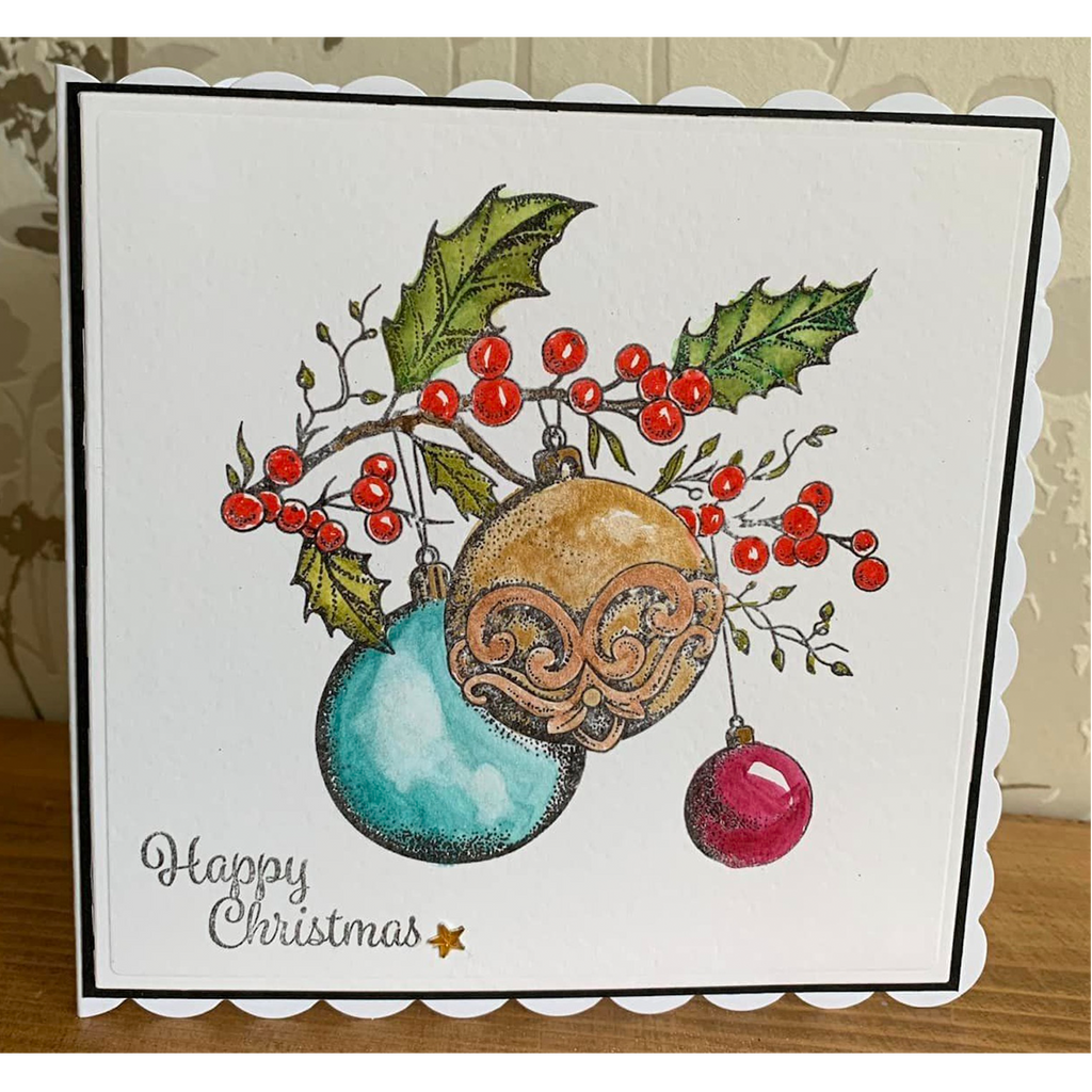 Holly Bauble Stamp by Sweet Poppy Stencils