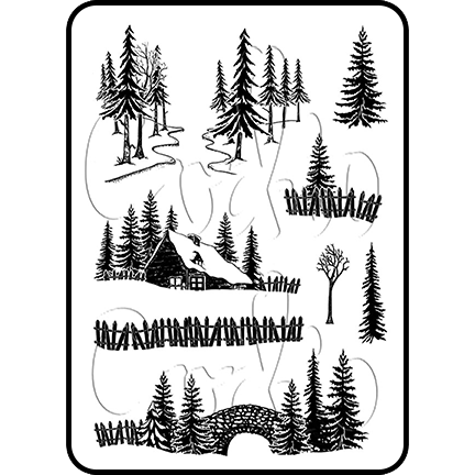 Pine Panorama A6 Stamp Set by Card-io