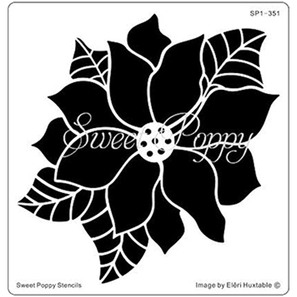 Poinsettia Stencil by Sweet Poppy Stencils