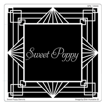 Aperture Art Deco Stencil Square by Sweet Poppy Stencils