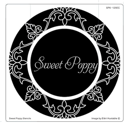 Aperture Elegant Flourish Circle Stencil by Sweet Poppy Stencils