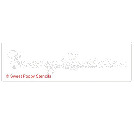 Evening Invitation Stencil by Sweet Poppy Stencils