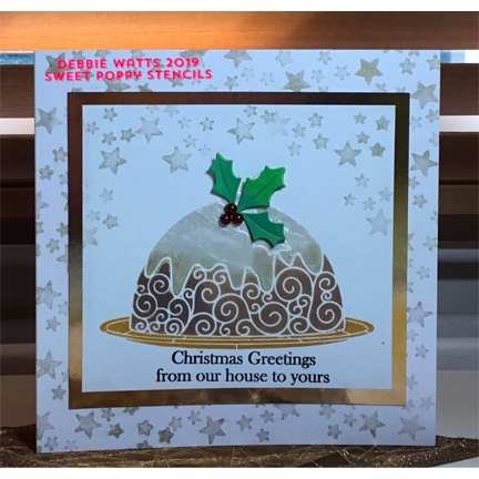 Christmas Pudding Stencil by Sweet Poppy Stencils *Retired*