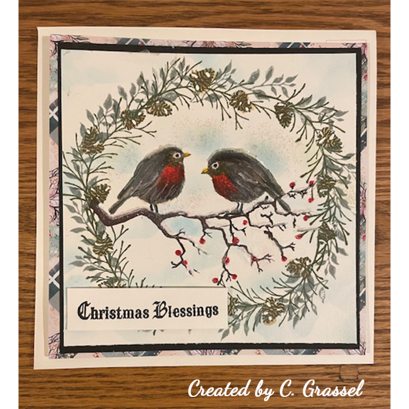 Christmas Greetings Stamp by Lavinia Stamps