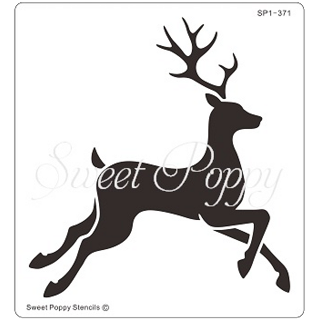 Christmas Stag Stencil by Sweet Poppy Stencils