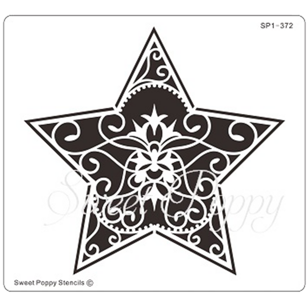 Christmas Star Stencil by Sweet Poppy Stencils