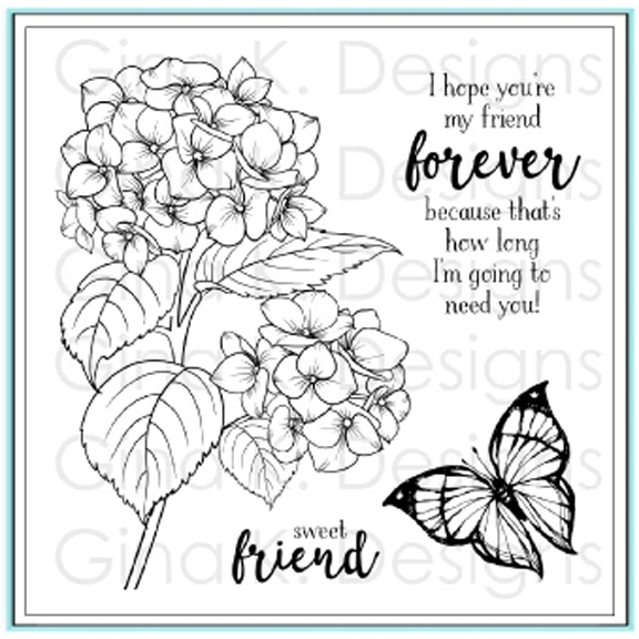 Heartfelt Hydrangea Mini Stamp Set by Gina K. Designs *Retired*