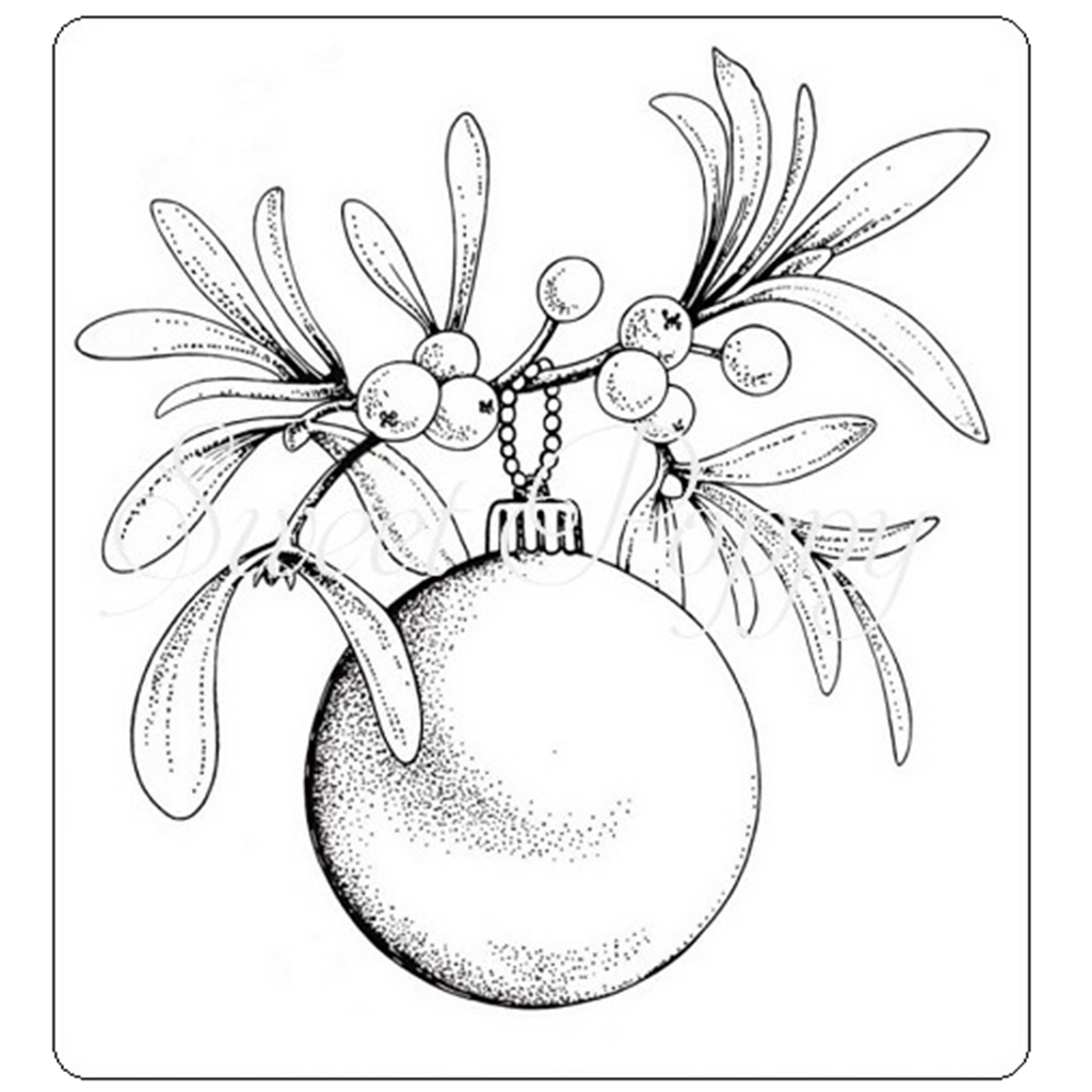 Mistletoe Bauble Stamp by Sweet Poppy Stencils