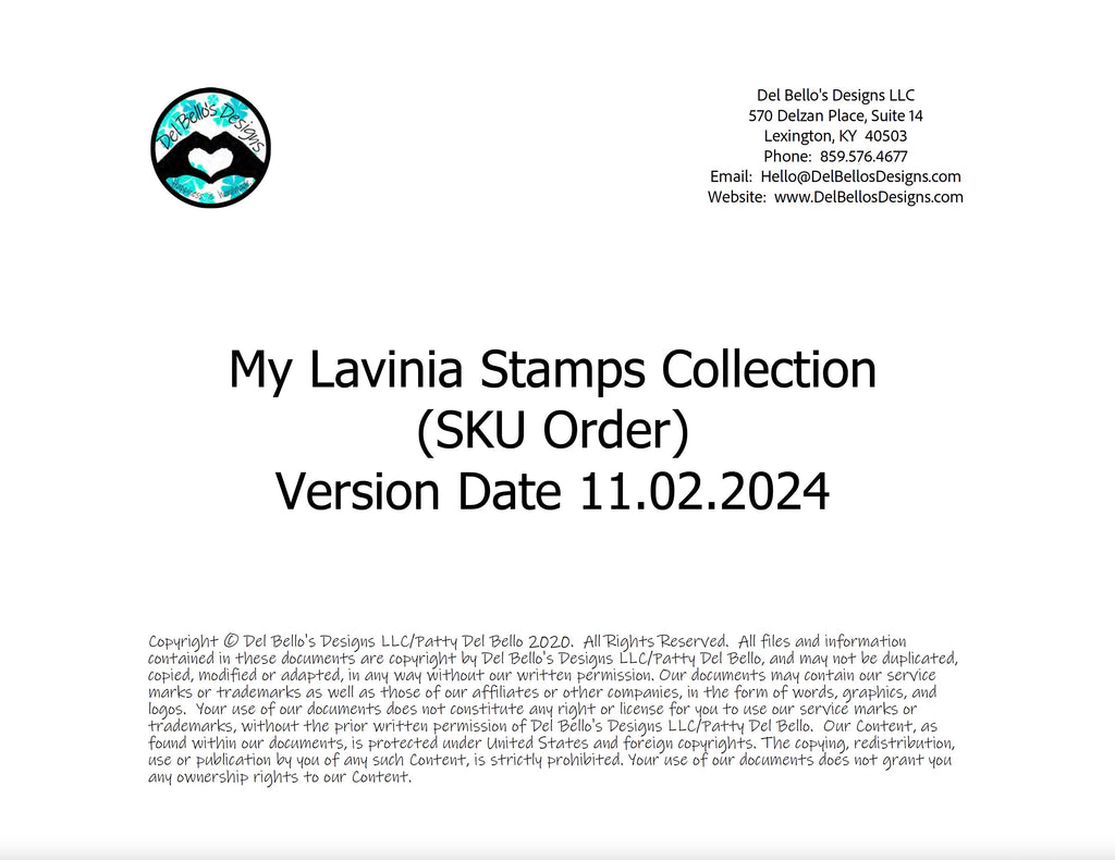 My Lavinia Stamps Collection Inventory Forms PDF File Version 11.02.2024