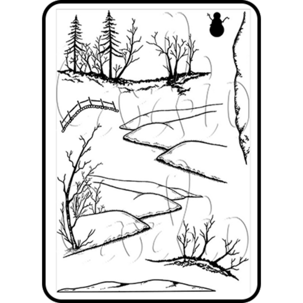 Snowy Stream A6 Stamp Set by Card-io