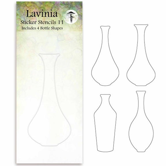 Sticker Stencils 11, Four Bottle Shapes by Lavinia Stamps