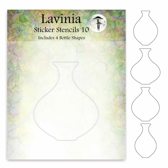 Sticker Stencils 10, Four Bottle Shapes by Lavinia Stamps