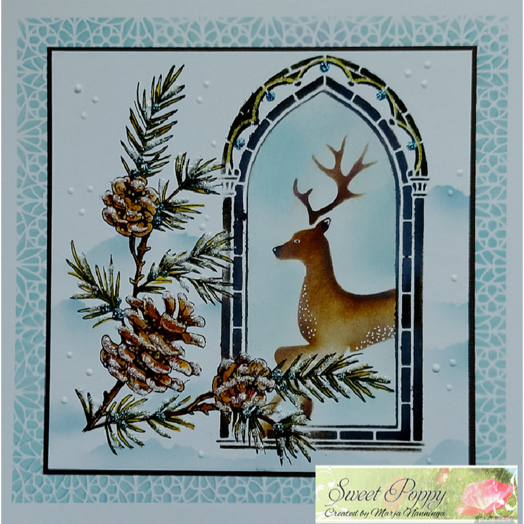 Christmas Stag Stencil by Sweet Poppy Stencils