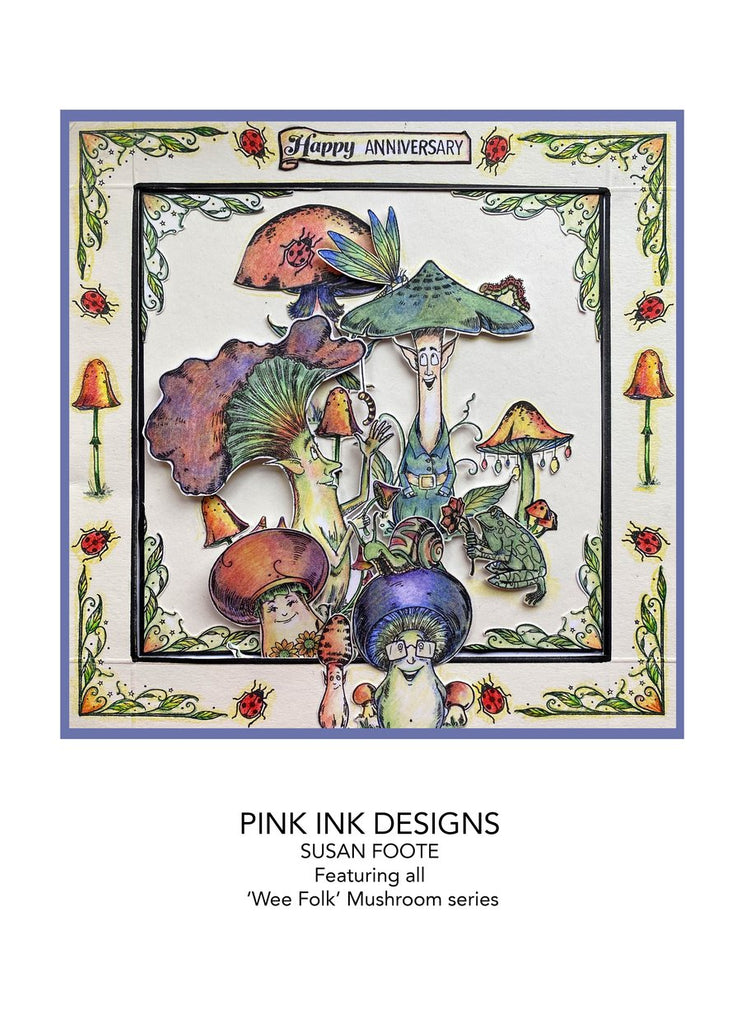 Wee Folk Series "Mr. & Mrs. Button" A6 Stamp Set by Pink Ink Designs