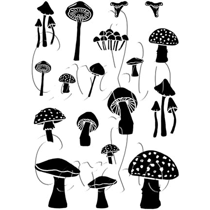 Tiny Toadstools A7 Stamp Set by Card-io