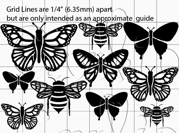 Majestix Bees and Butterflies Stamp Set by Card-io