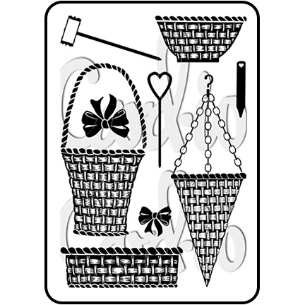Basket and Bows A6 Stamp Set by Card-io