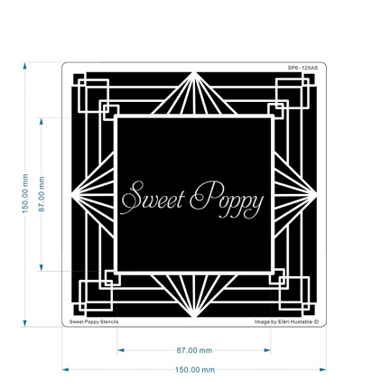 Aperture Art Deco Stencil Square by Sweet Poppy Stencils