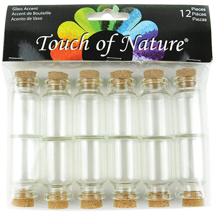 Mini Glass Vials with Corks, 12 Pack by Midwest Design