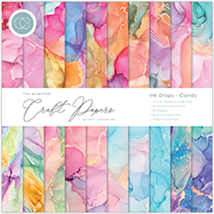 Ink Drops Candy 12" x 12" Premium Paper Pad by Craft Consortium