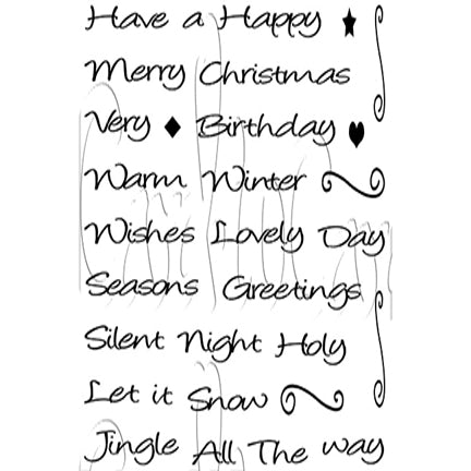 Winter Words A6 Stamp Set by Card-io