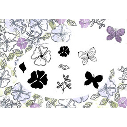 Majestix Sketchy Spring Floral Stamp Set by Card-io