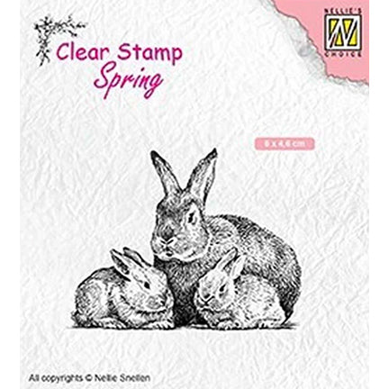 Spring Rabbit Family Stamp by Nellie's Choice