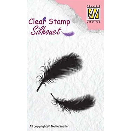 Silhouette Feathers Stamp by Nellie's Choice