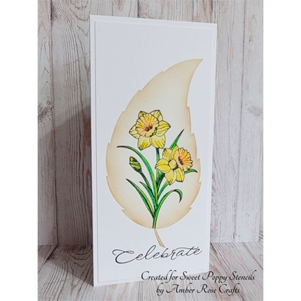 Daffodil Stamp DL (Small) by Sweet Poppy Stencils