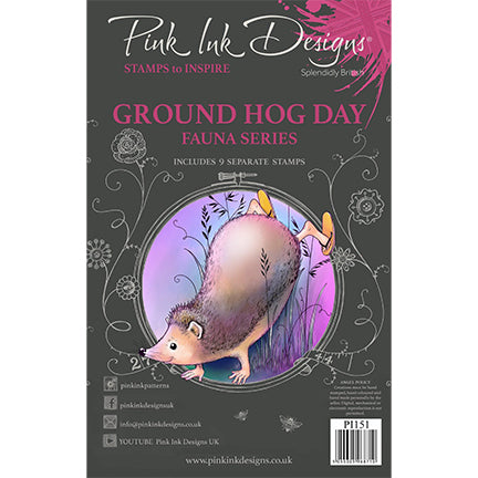 Fauna Series "Groundhog Day" A5 Stamp Set by Pink Ink Designs