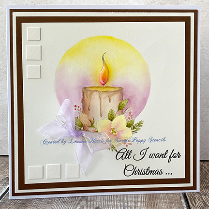 Festive Candle A6 Stamp Set by Sweet Poppy Stencils