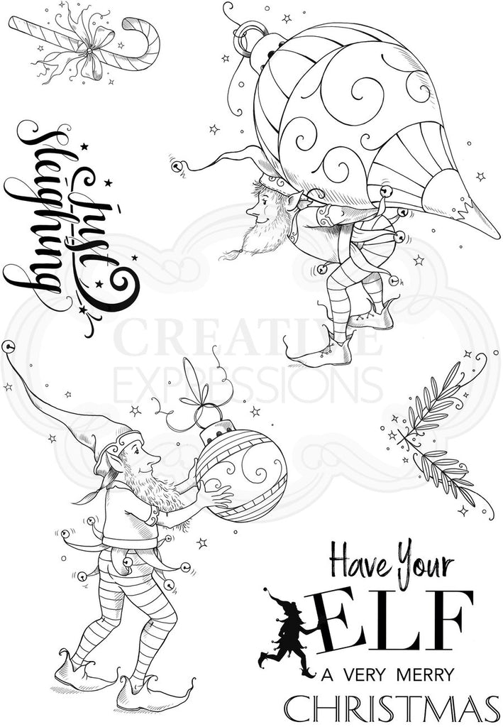 Christmas Series "Love Your Elf" A5 Stamp Set by Pink Ink Designs