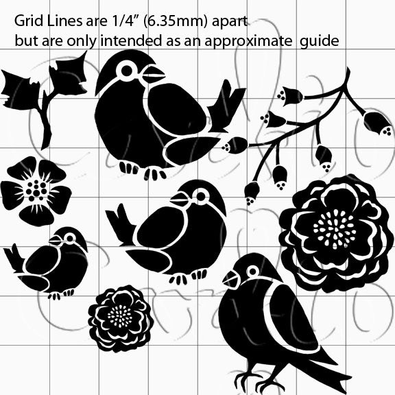 Majestix Bullfinches and Blooms Stamp Set by Card-io