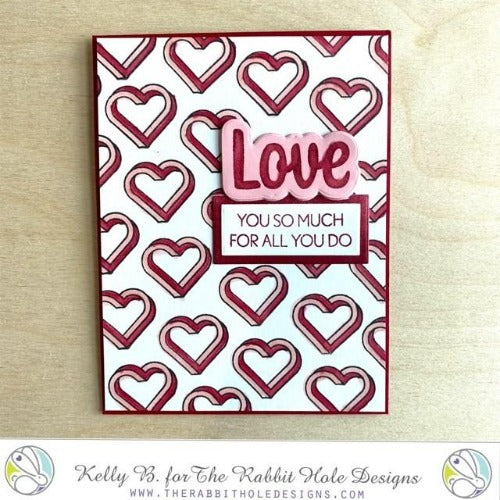 Love Scripty Word with Shadow Layer Die Set by The Rabbit Hole Designs