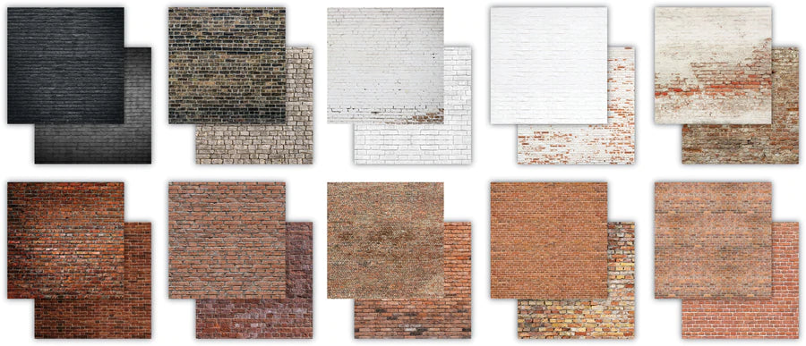 Brick Textures 12" x 12" Premium Paper Pad by Craft Consortium