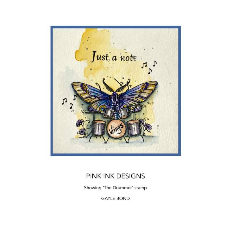 Wee Folk Series "The Drummer" A6 Stamp Set by Pink Ink Designs