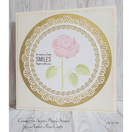 Single Rose Stencil by Sweet Poppy Stencils