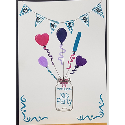 Alphabet Bunting A6 Stamp Set by Card-io