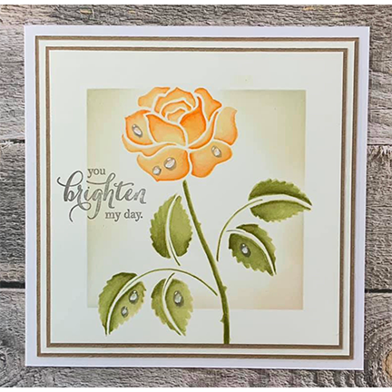 Single Rose Stencil by Sweet Poppy Stencils