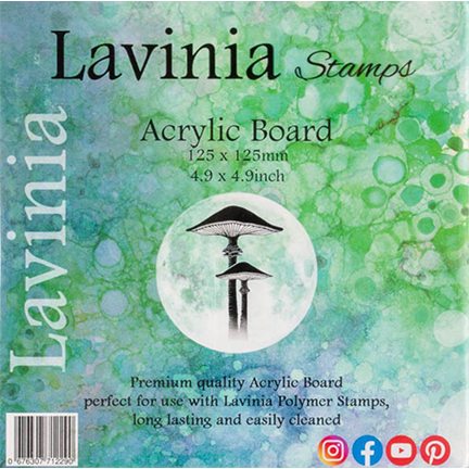 Acrylic Stamping Board, 4.9" x 4.9" by Lavinia Stamps