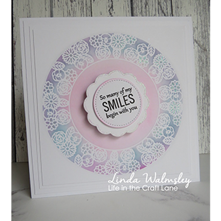 Aperture Lace Circle Stencil by Sweet Poppy Stencils