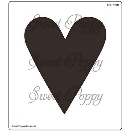 Aperture Slim Heart Stencil by Sweet Poppy Stencils