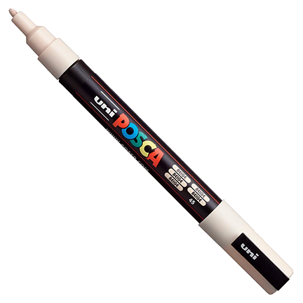 Uni POSCA Beige Fine Bullet Tip Paint Pen by Mitsubishi Pencil